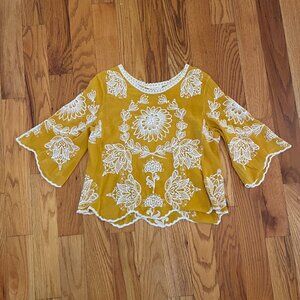 Anthropologie Embroidered Top - Solitaire